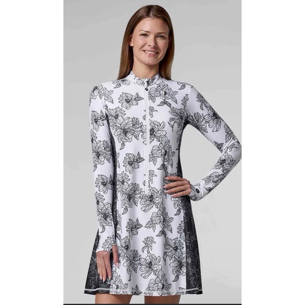 Coolibar Aspen Sunrise Swim Dress with Long Sleeves UPF 50+ Sun Protection XXL - Picture 2 of 16